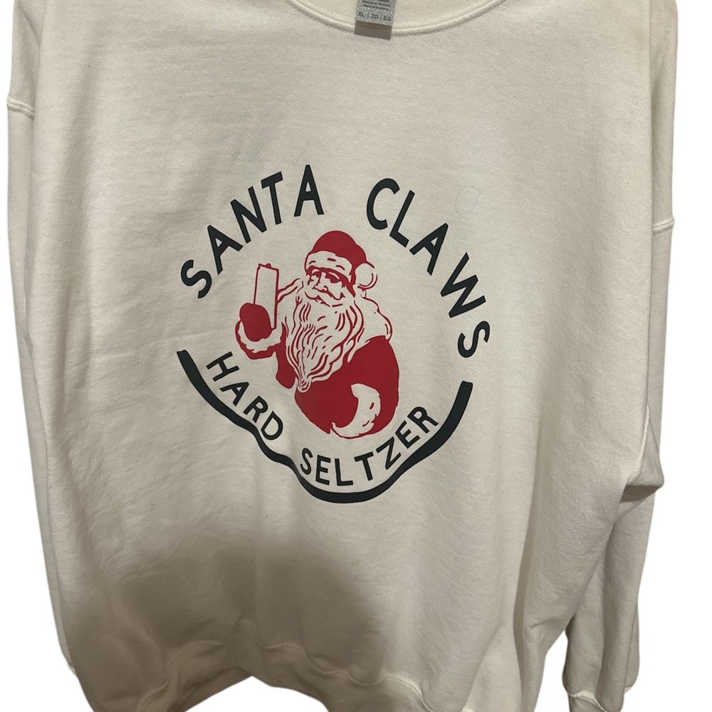 Gildan White Santa Claws Sweatshirt